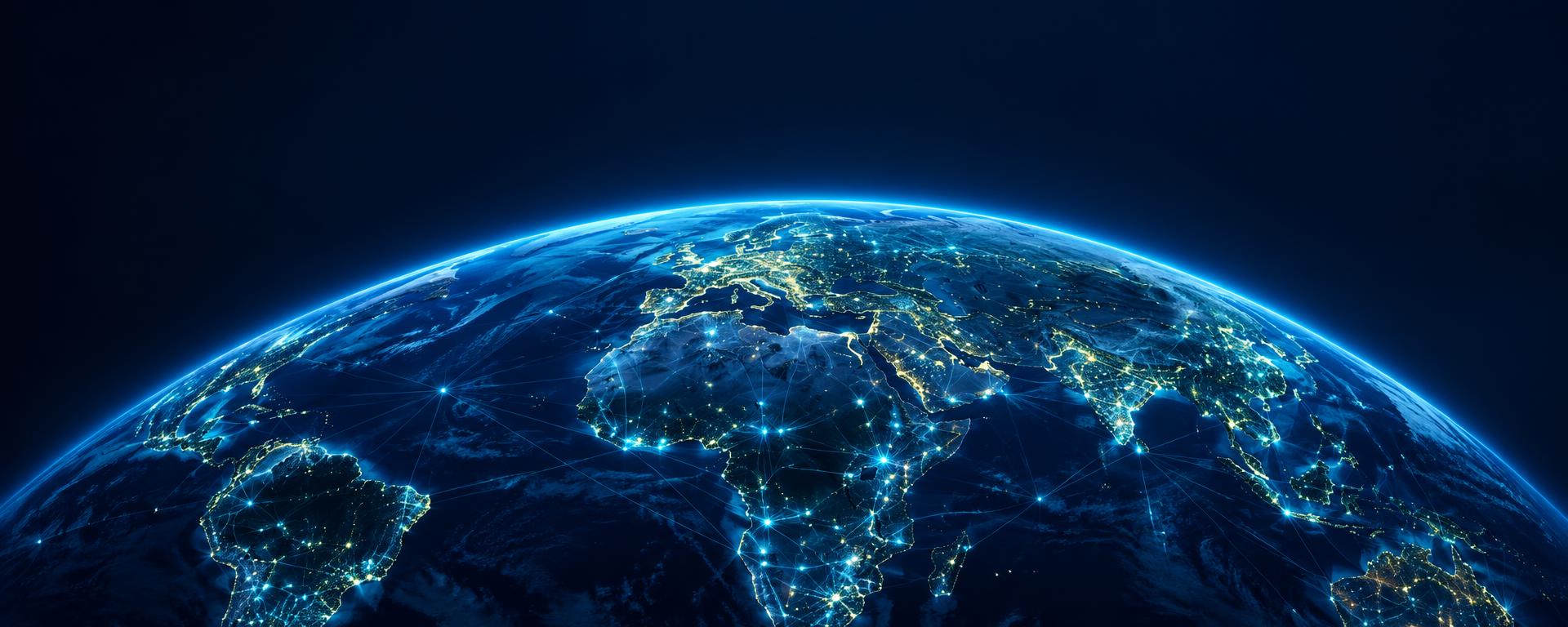 Connected Earth viewed from orbit
